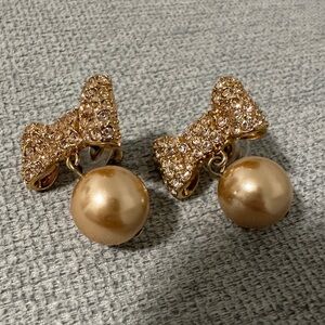 Kate Spade Bow & Pearl Earrings